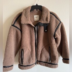 Abercrombie and Fitch Sherpa Aviator Jacket